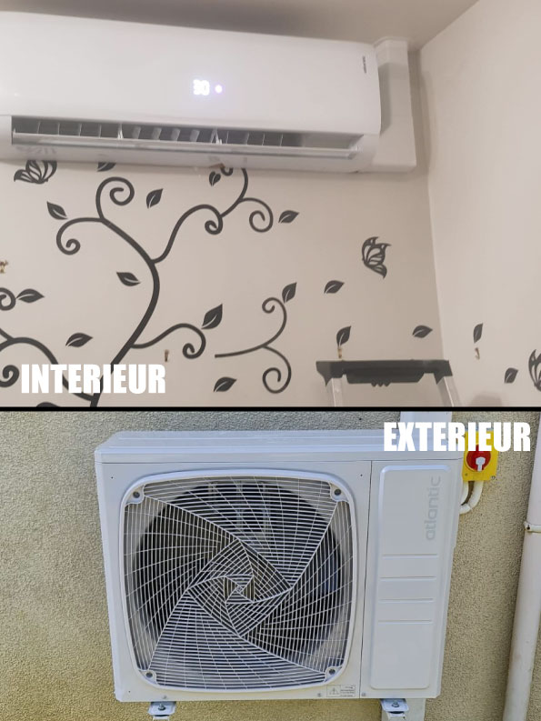 Pompe a chaleur air/air interieur et exterieur